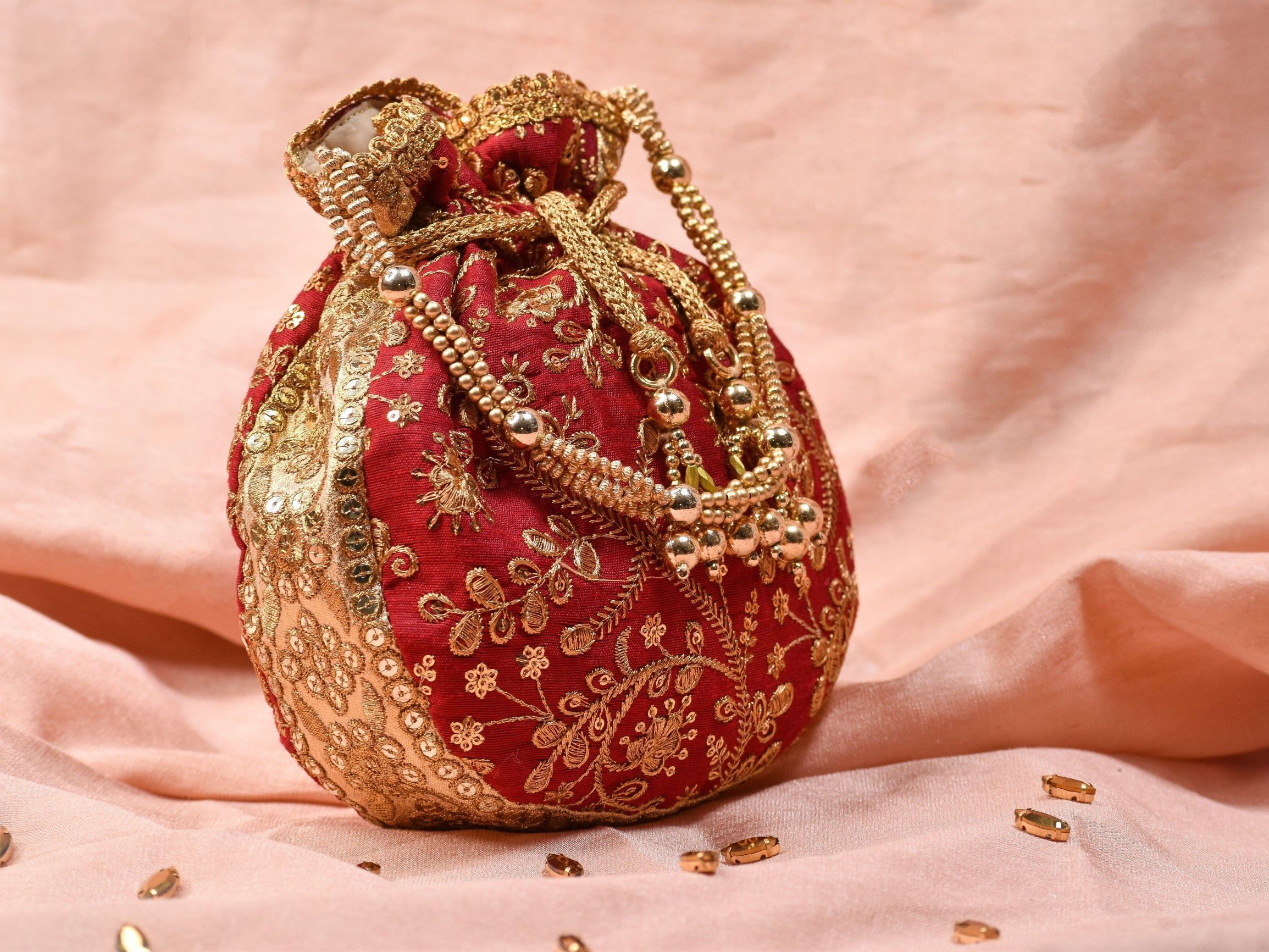 Red Bridal Potli Bags