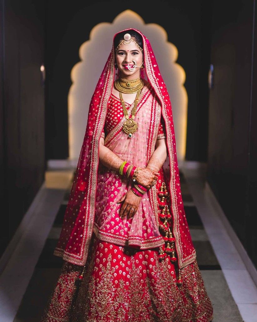 Marwari Style Double Dupatta Bridal Lehenga 