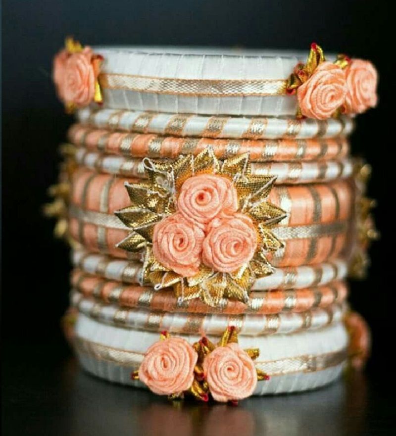 Ribbon Bridal Silk Thread Bangles