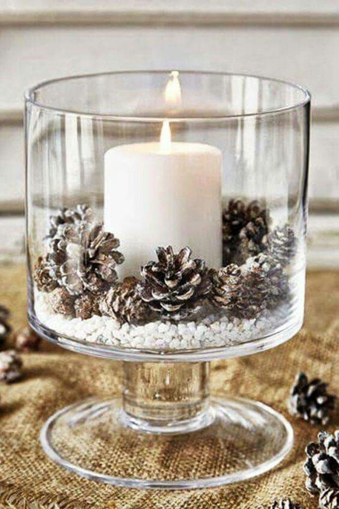 Table Candle Christmas Decorations