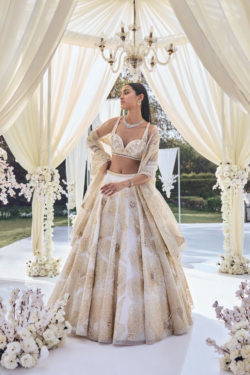 The Whites and the Off-Whites Lehenga designs