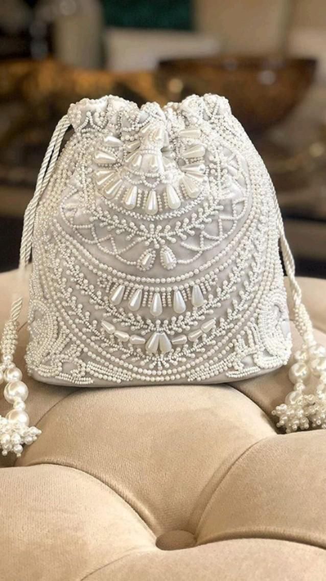 White Bridal Potli Bags