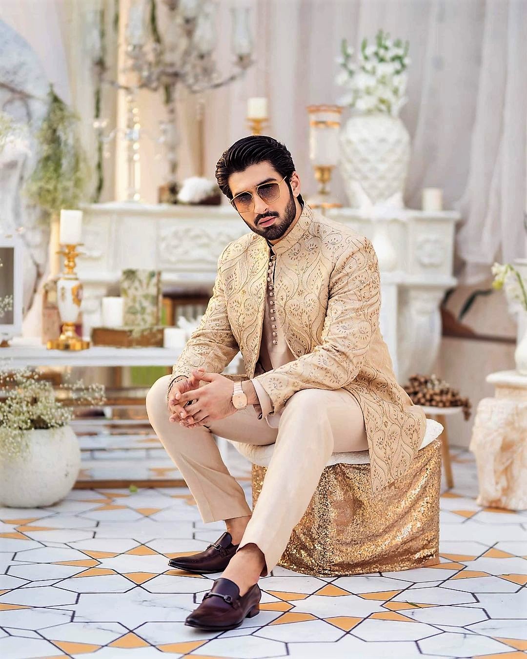 Beige Kurta Pajama for Wedding