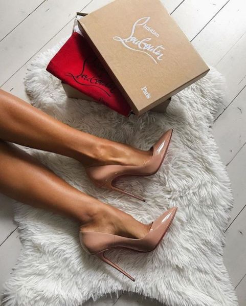 Christian Louboutin Nude Wedding Heels