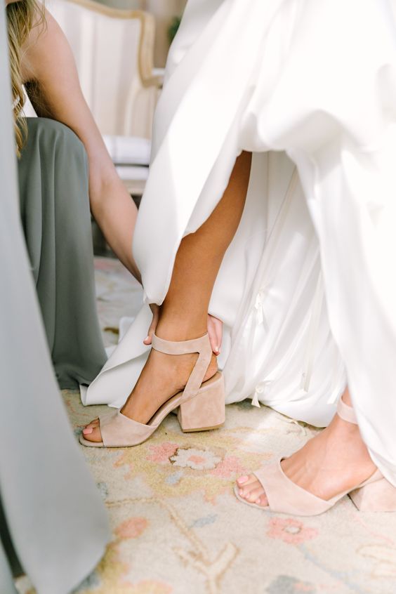 Nude Comfortable Wedding Shoes