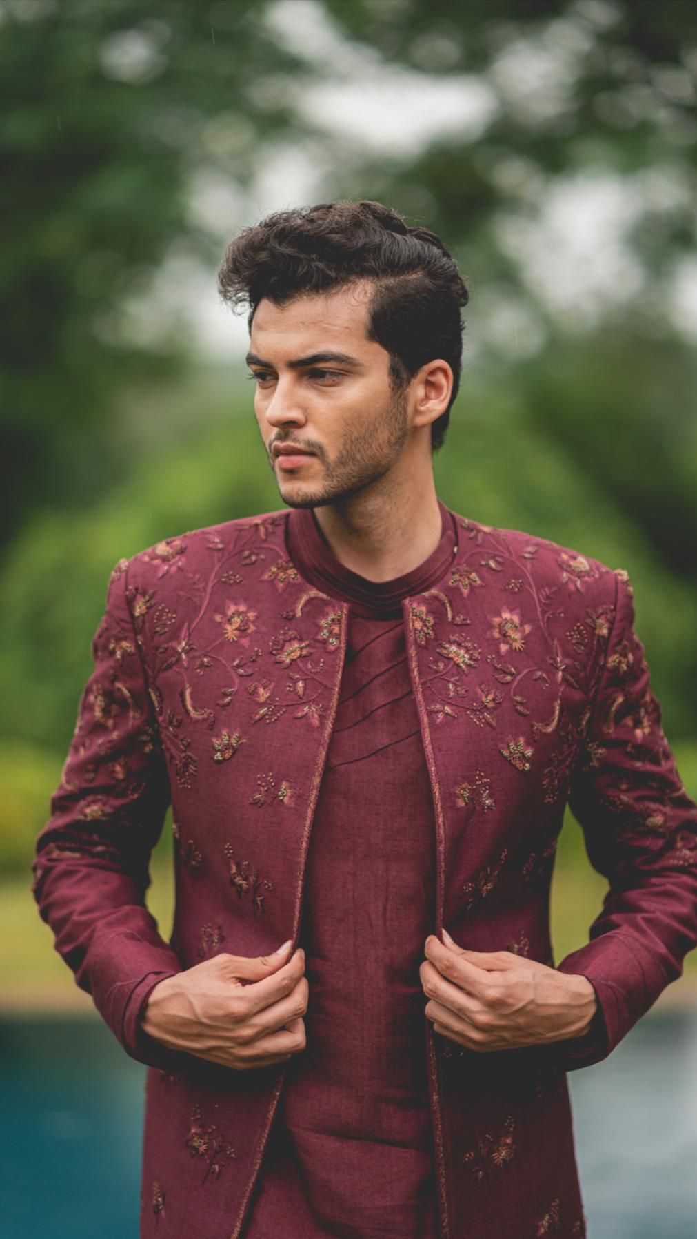 Maroon Kurta Pajama for Wedding
