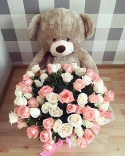 Teddy and Rose Bouquet