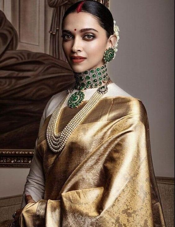 Deepika Padukone's Golden Wedding Saree