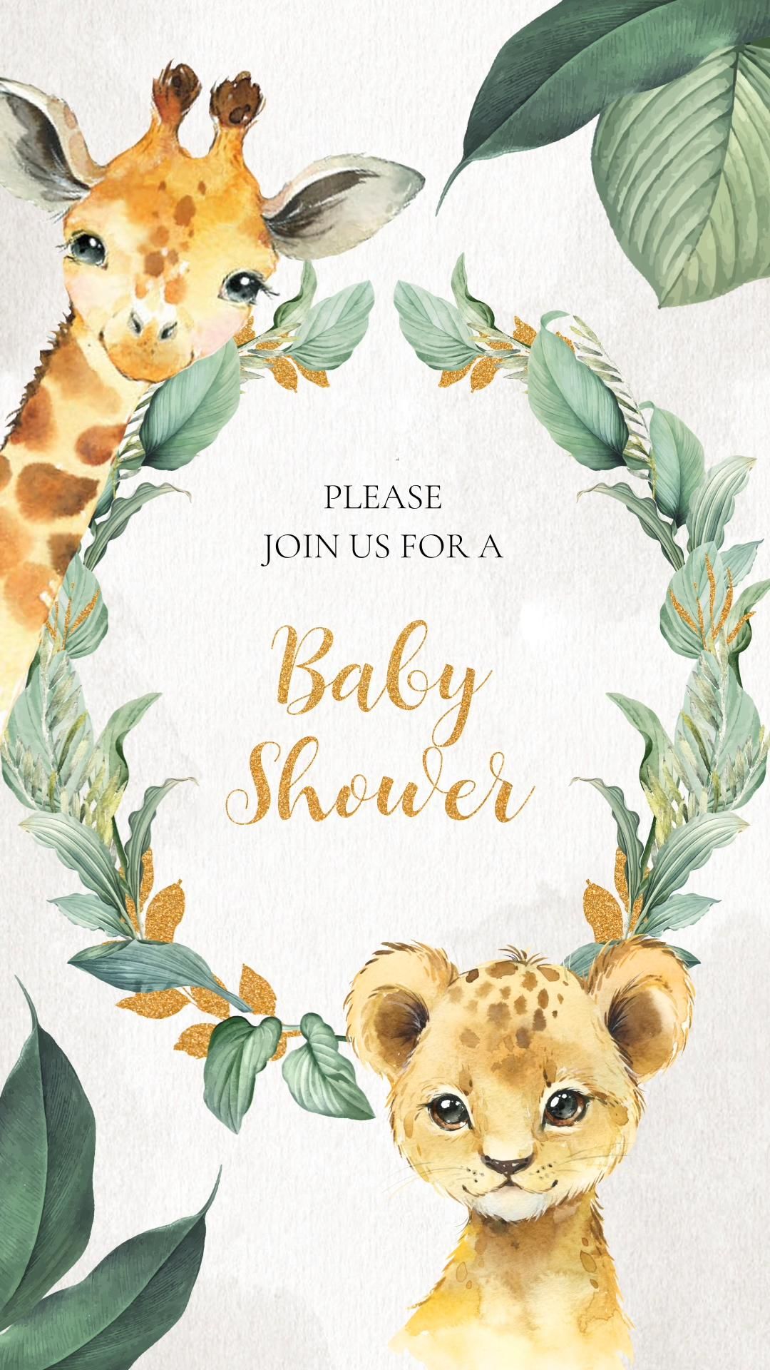 Elephant Baby Shower Invite