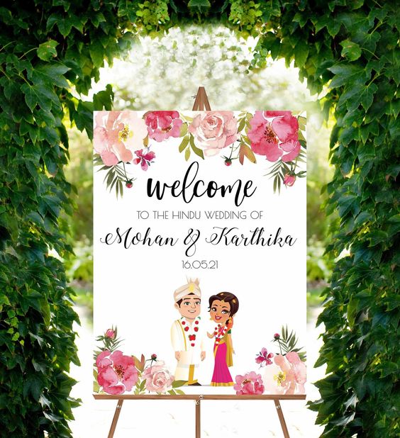 Personalised Wedding Welcome Sign