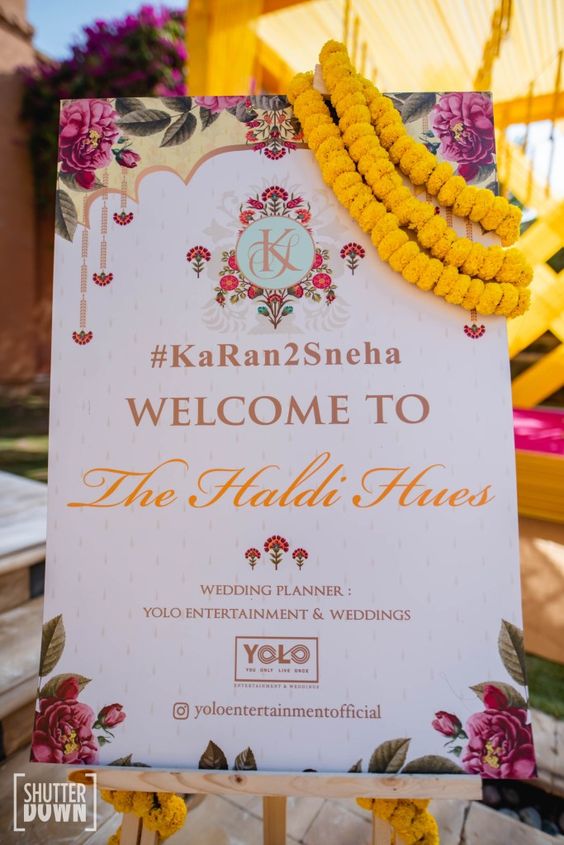 Wedding Hashtag Welcome Sign 