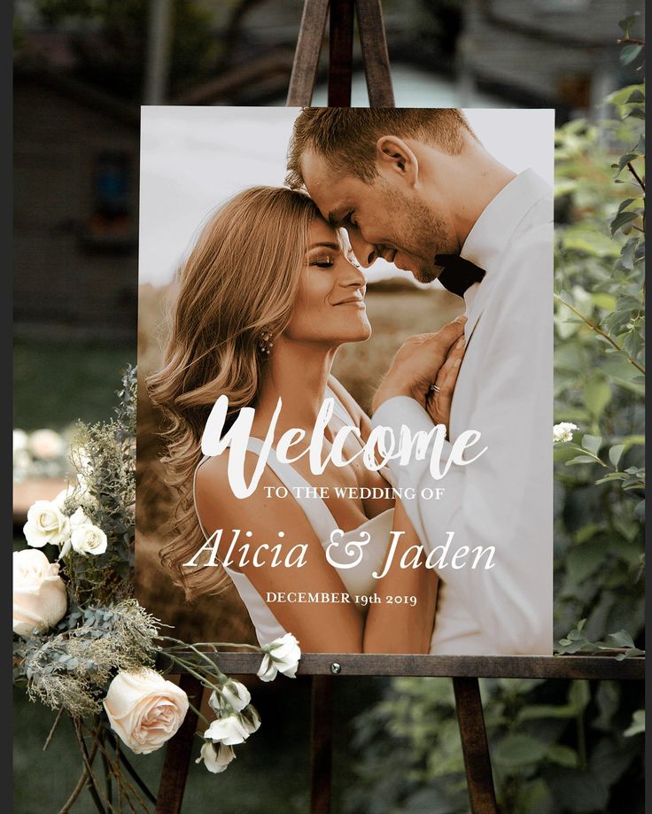 Wedding Sign with Photo Personalisation