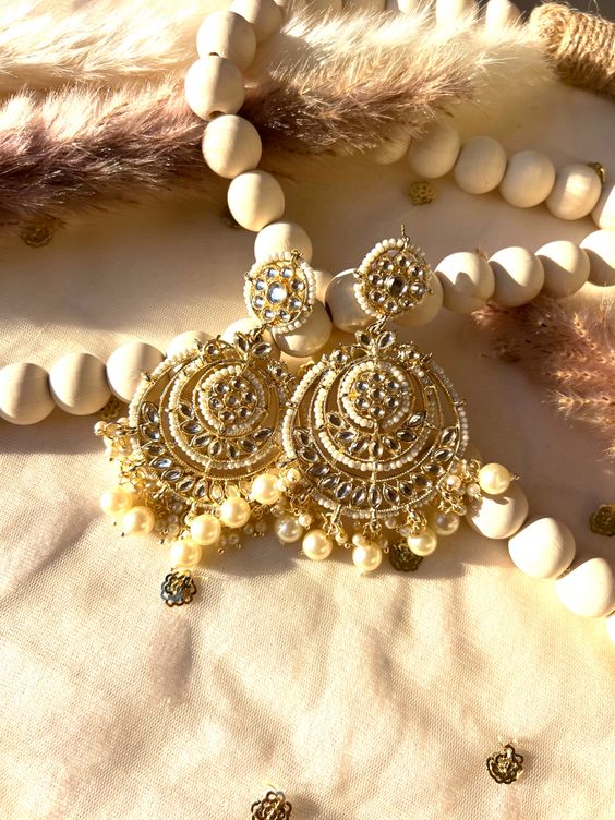 Dangle Pearl Wedding Earrings 