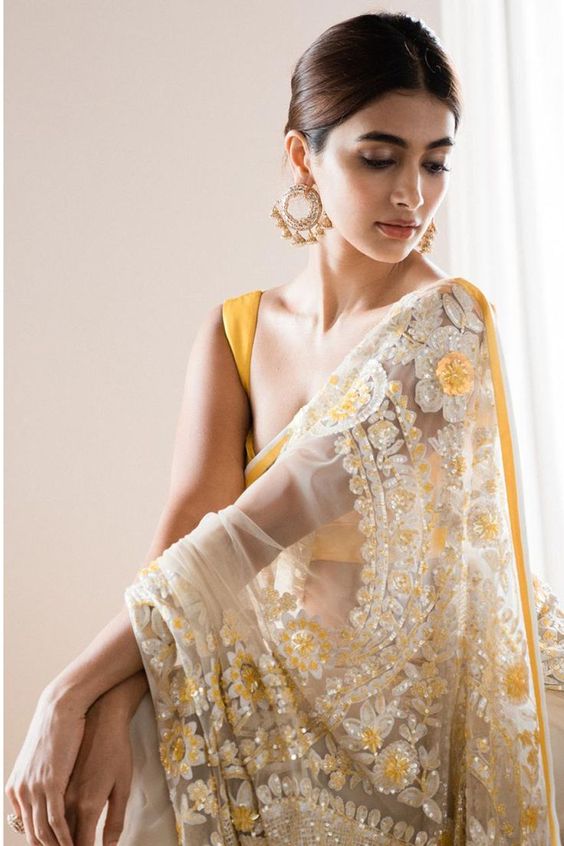 Designer Net Saree for Wedding