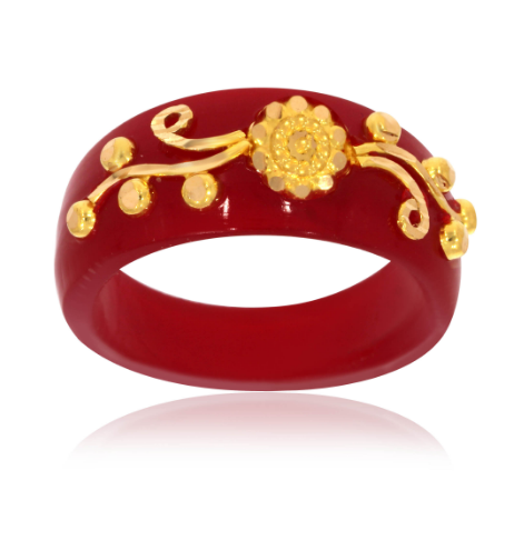 Graceful Curvy Gold Ring