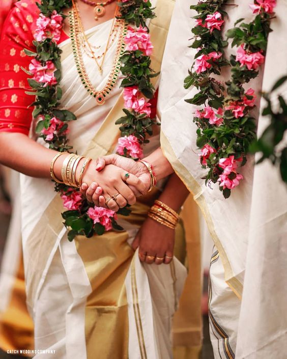 Greenery with Wedding Garlands Rose Petals