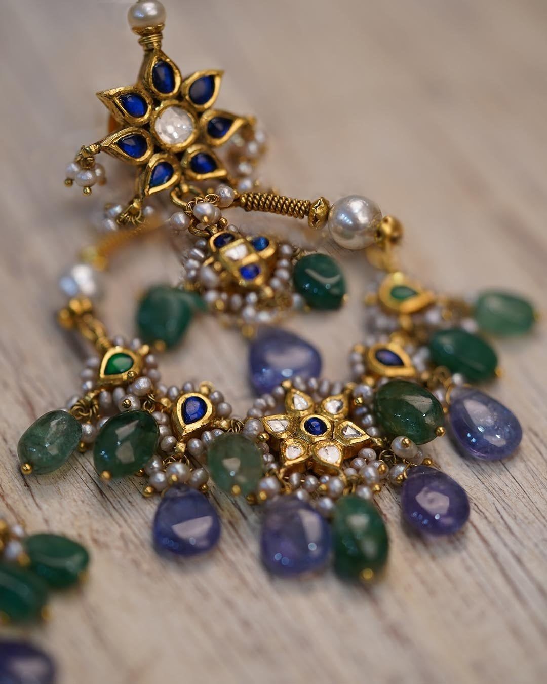 Drop Earrings with Danglers 