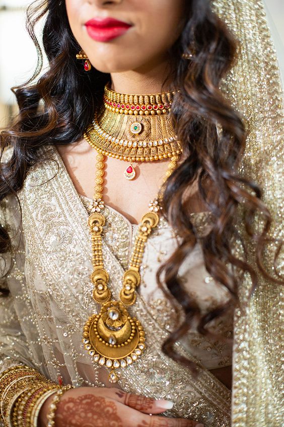 Gold Bridal Necklace for Wedding Jewelry 