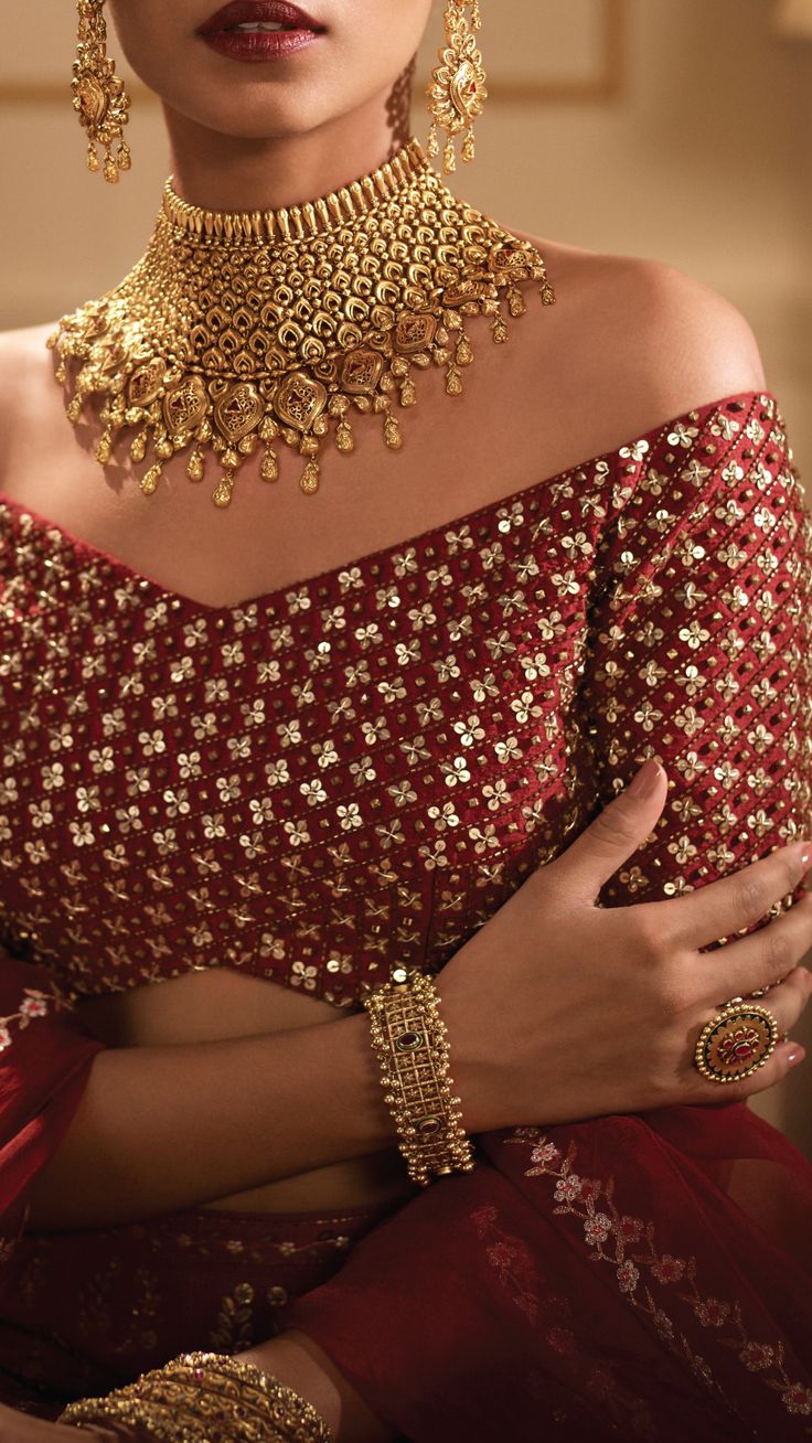 Gold Wedding Necklace for Bride 