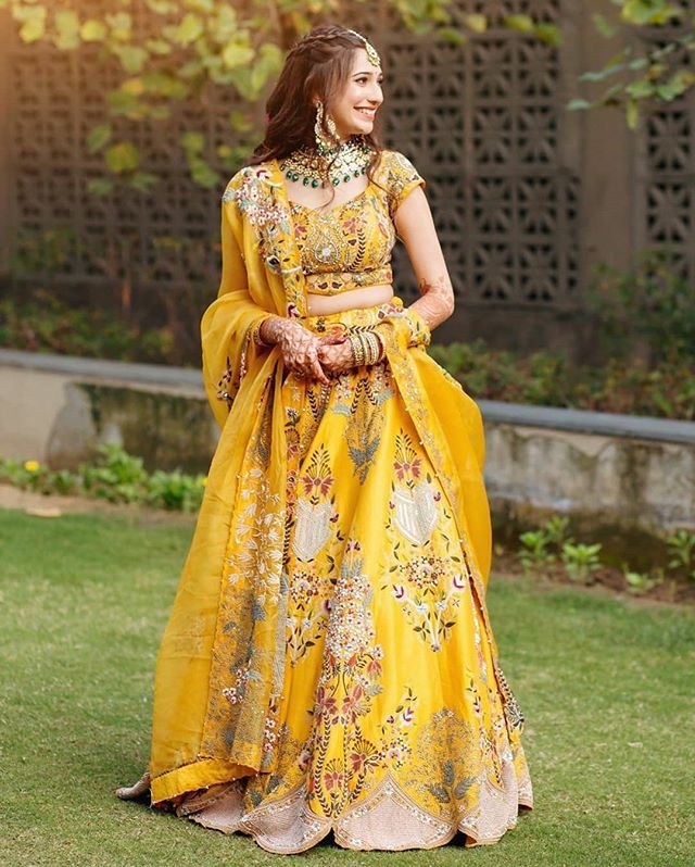 Wedding Yellow Bridal Lehenga Choli 