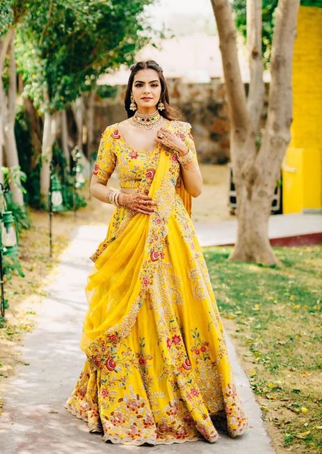 The Yellow Color Party Wear Lehenga Choli 