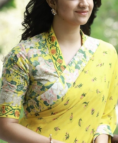 The Mandarin Collar Blouse Design Idea