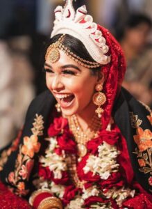 Bridal Look Bengali with Traditional Saree