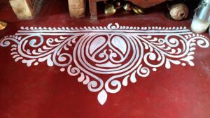 Laxmi Puja Bengali Border Alpana