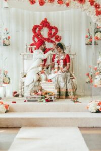 Red Rose Ganpati Wedding Mandap