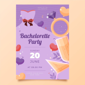 Bachelor-themed Invitation, kitty party invitation card