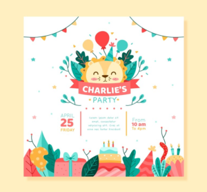 Birthday-themed Invitation, kitty party invitation card