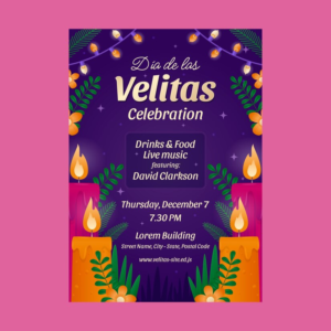 Festive-themed Invitation, kittypart invitation card