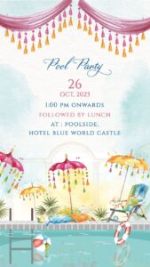 pastle theme invitation card,