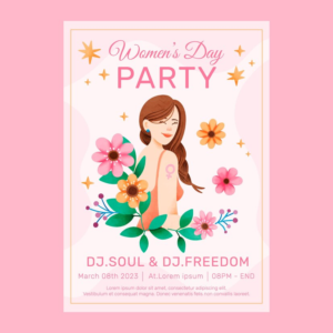 Women's Day Themed Invitation, kitty party invitation card