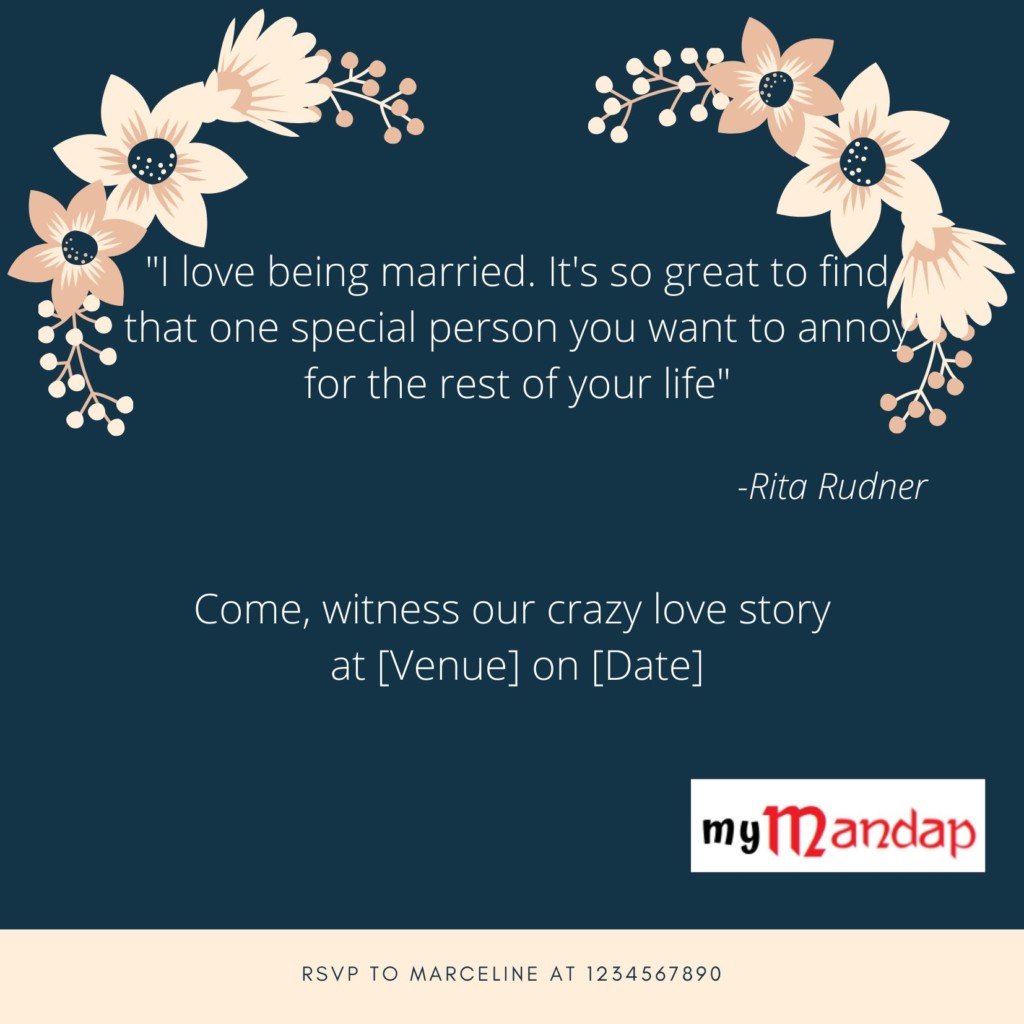 40+ Uniquely Amazing Wedding Invitation Quotes