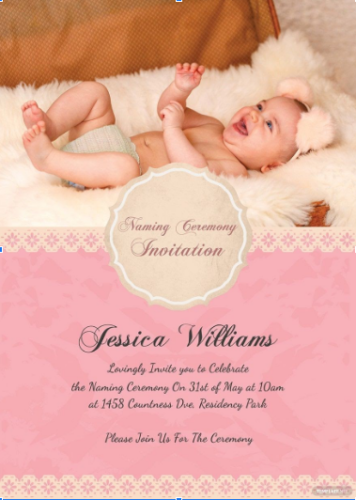 Best 10 Cutest Ideas for Naming Ceremony Invitation Cards