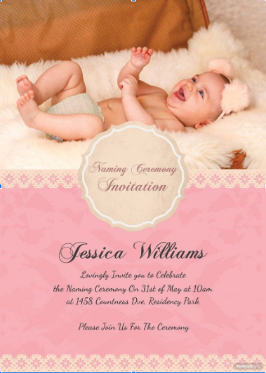 Top 10 Cutest Ideas for Naming Ceremony Invitation Cards - myMandap