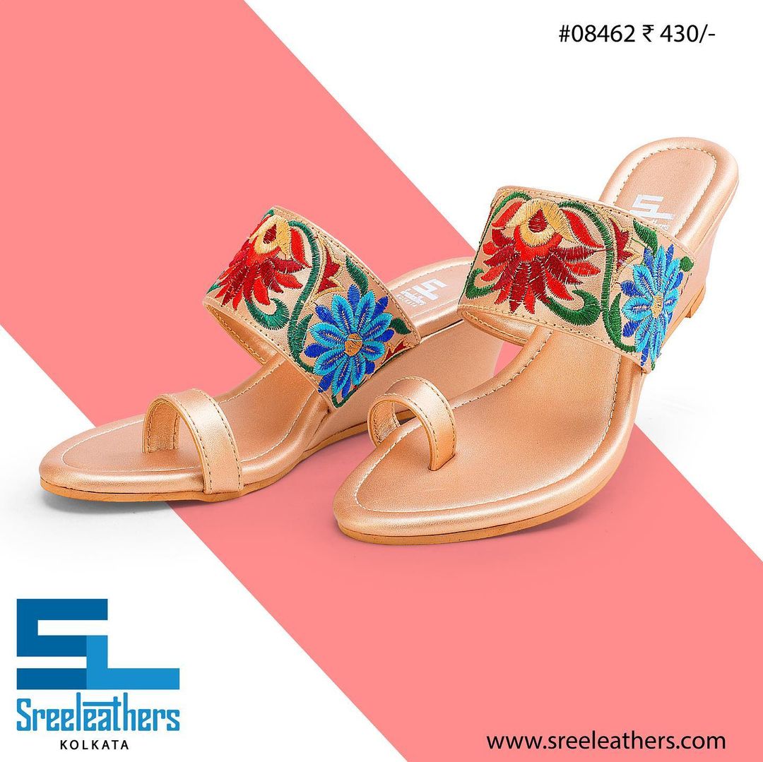 sreeleathers ladies heel chappal