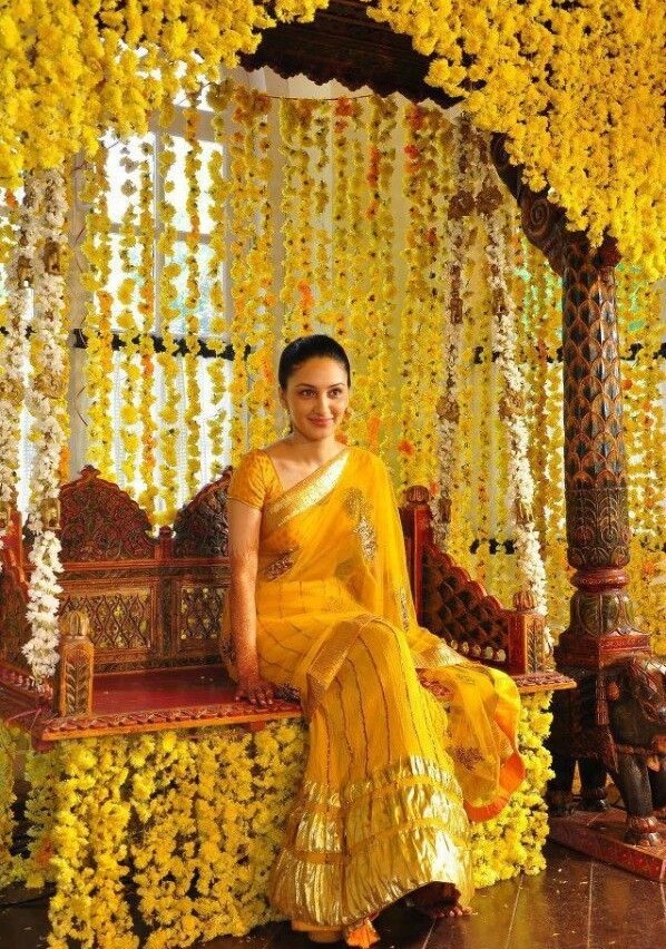 Royal Wooden Swing Haldi Decoration