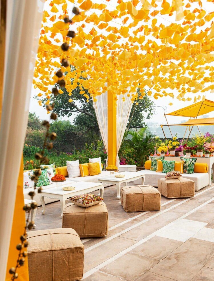 Tassel Themed Haldi Decoration