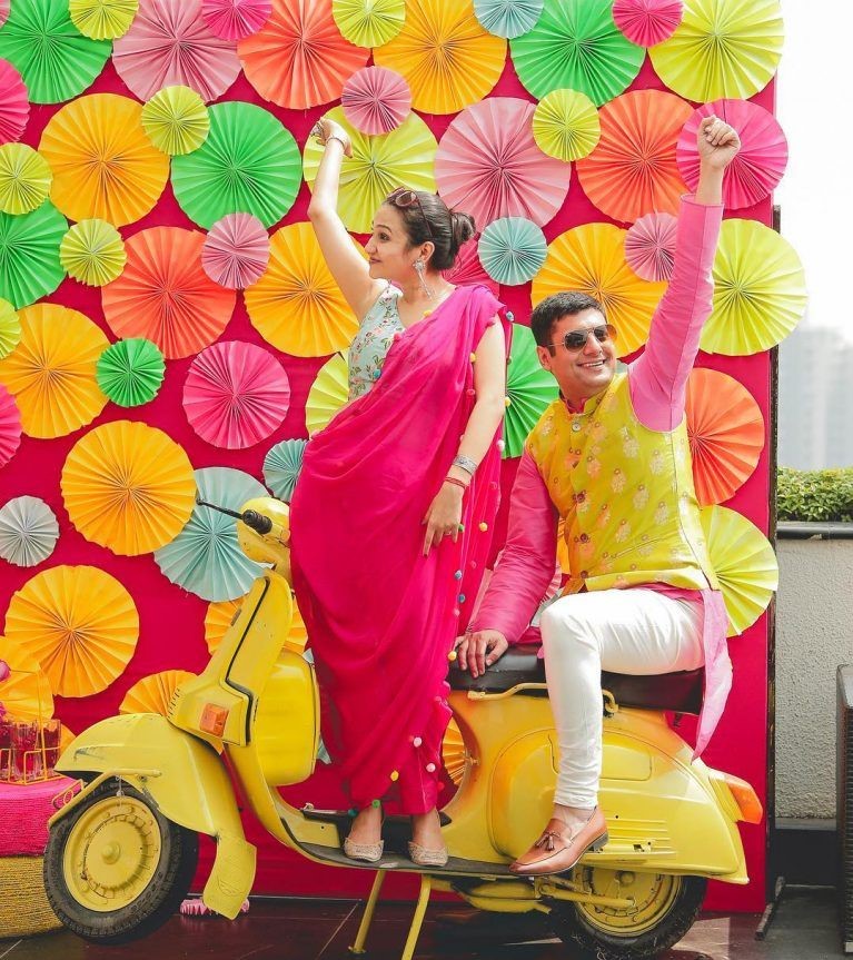 Desi Scooty Haldi Decoration