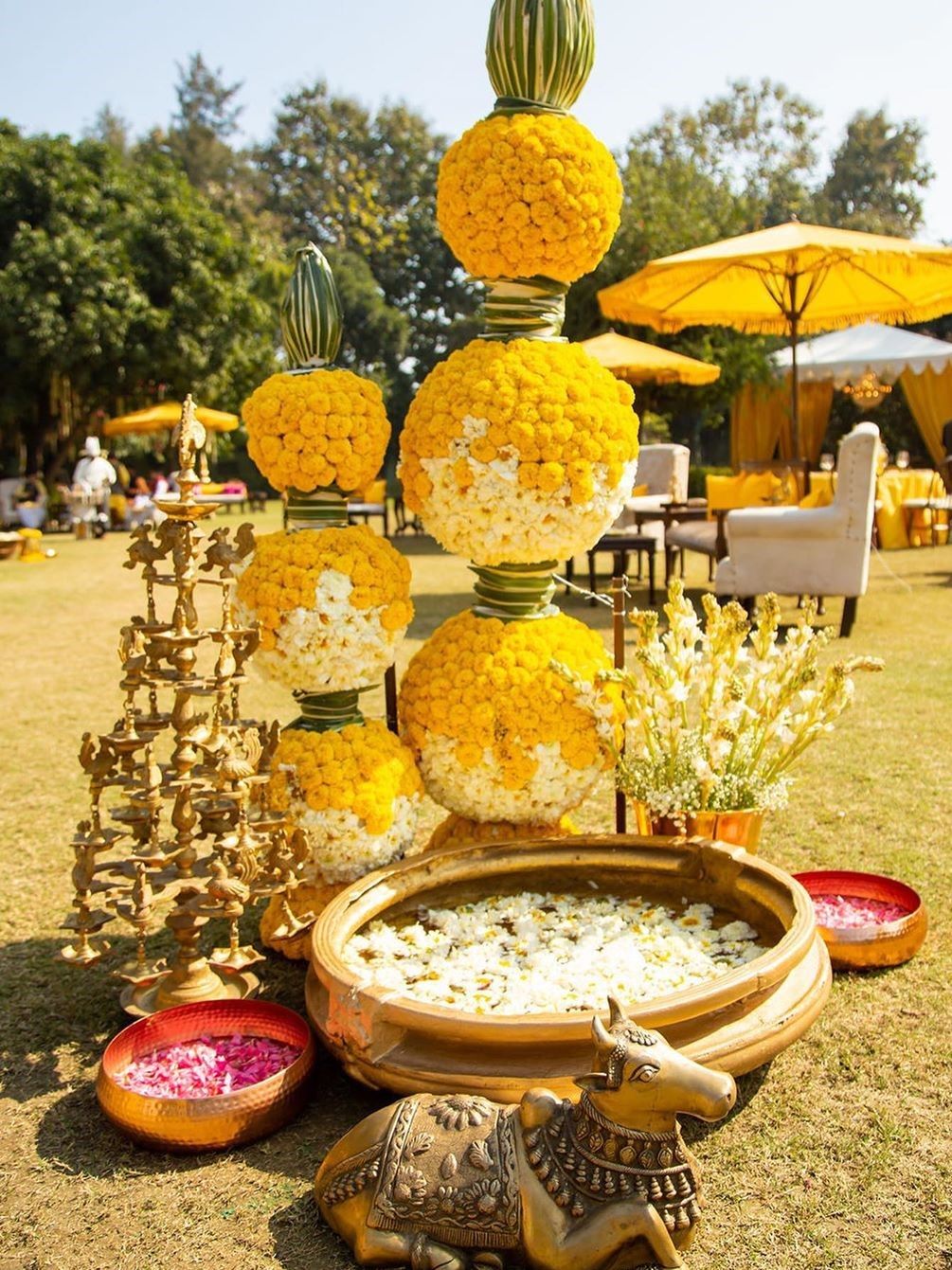 Indian Motif Statue Haldi Decoration