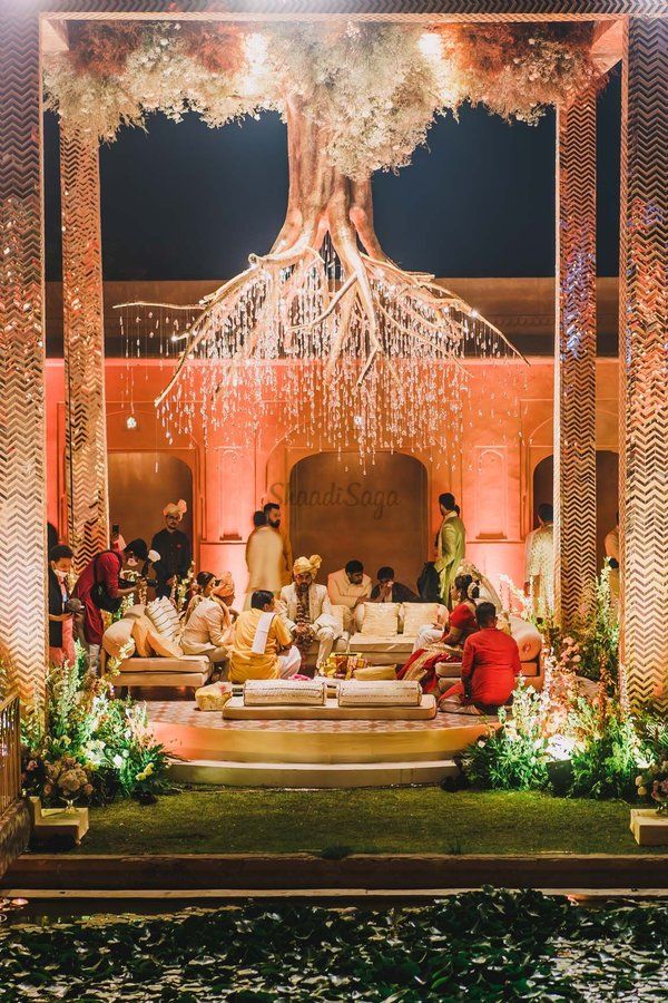 Rustic Luxe Modern Wedding Stage Decoration