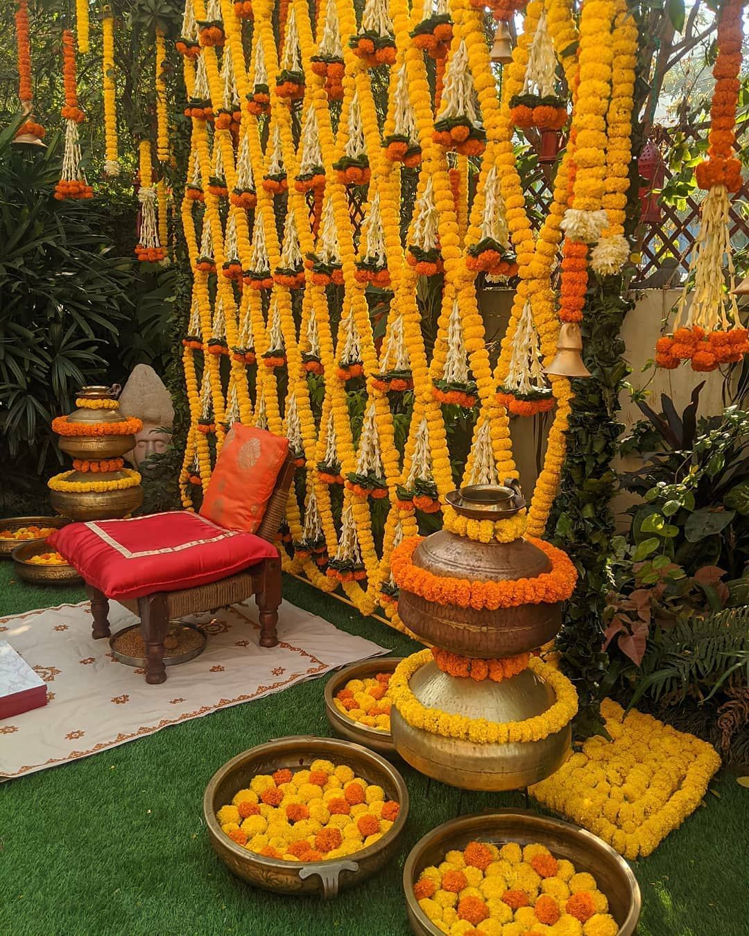 Floral Strings for Haldi Decoration