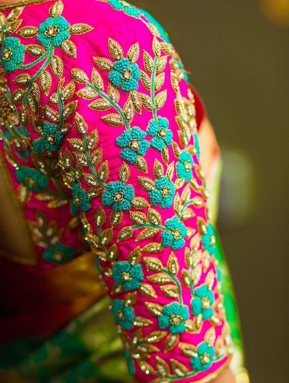 15 Beautiful Aari Work Blouse Designs which is a Bridal Must-Have