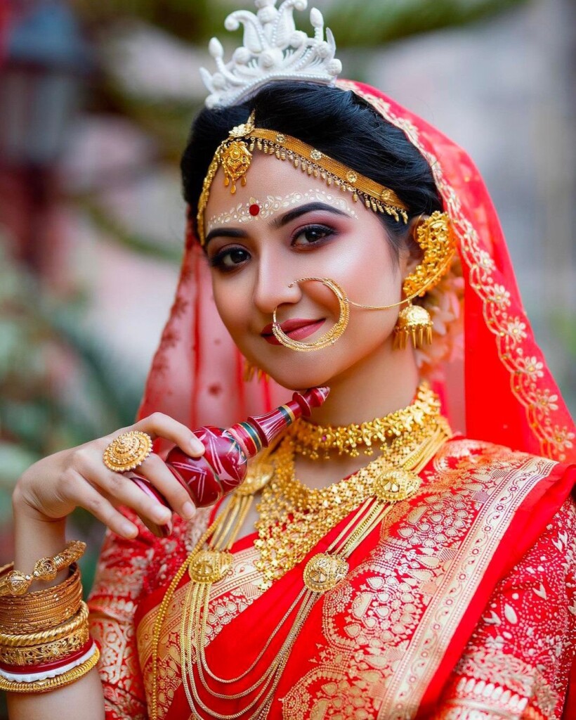 Top 10 New Bridal Kolka Design for Authentic Bengali Looks