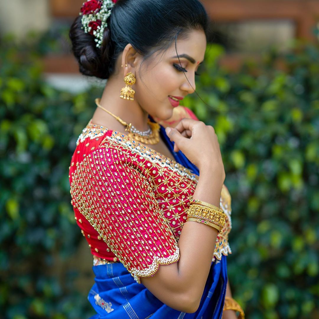 15 Beautiful Aari Work Blouse Designs which is a Bridal Must-Have