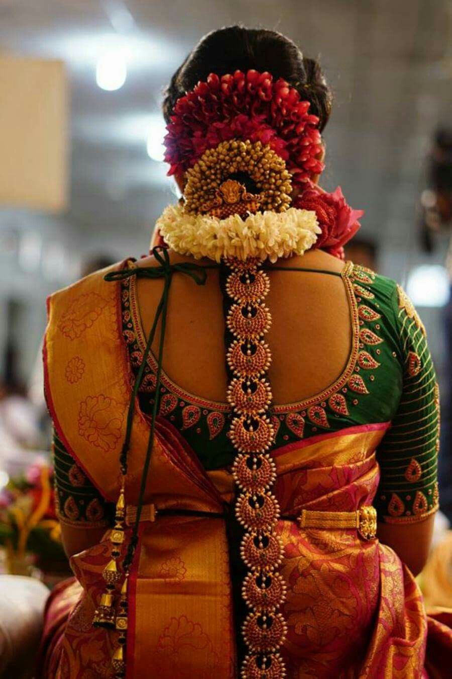 Circular Chandbali Kerala Bridal Hairstyle Backside