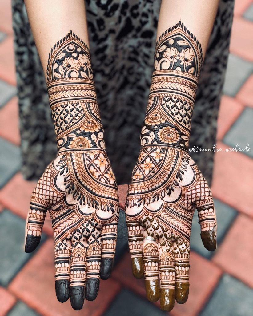 Lotus Mehendi Designs in Intricacy