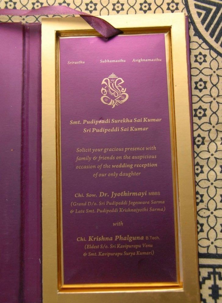 Minimalistic Marathi Wedding Card Matter in Word Formal